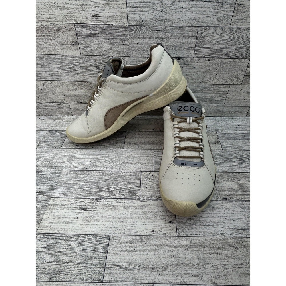 Ecco Biom Shoes Womens Size 38 Yak Leather Natural Motion Golf‎ Sneaker